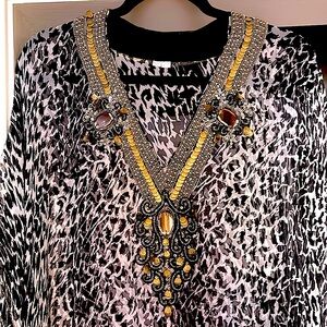 Jeweled silk kaftan from DUBAI one size